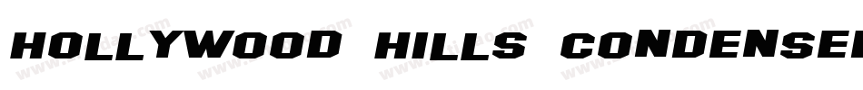 Hollywood Hills Condensed Italic字体转换